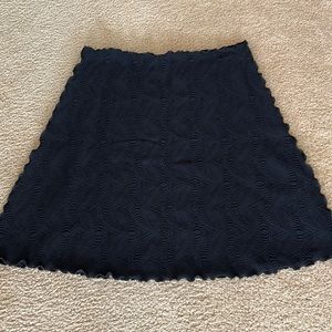NWT Haystacks Jaquard Knit Bias Skirt in black.